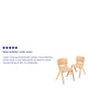 Natural |#| 2 Pack Natural Plastic Stack School Chair with 13.25inchH Seat, K-2 School Chair