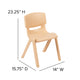 Natural |#| 2 Pack Natural Plastic Stack School Chair with 13.25inchH Seat, K-2 School Chair