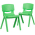 2 Pack Plastic Stackable School Chair with 13.25" Seat Height