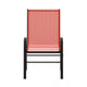 Red |#| 4 Pack Red Outdoor Stack Chair with Flex Comfort Material - Patio Stack Chair