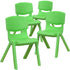 4 Pack Plastic Stackable School Chair with 12'' Seat Height