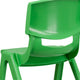 Green |#| 4 Pack Green Plastic Stack School Chair with 15.5inchH Seat, 3rd-7th School Chair