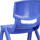 Blue |#| 4 Pack Blue Plastic Stack School Chair with 15.5inchH Seat, 3rd-7th School Chair