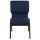 Cobalt Fabric/Black Frame |#| 20.5inch Cobalt Molded Foam Stacking Church Chair