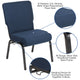 Navy Fabric/Silver Vein Frame |#| 20.5inch Navy Molded Foam Stacking Church Chair
