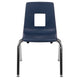 Navy |#| Navy Student Stack Chair 14inchH Seat - School Classroom Chair for K-2