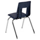 Navy |#| Navy Student Stack Chair 18inchH Seat - Classroom Chair for Middle-High-Adults