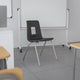 Black |#| Black Student Stack Chair 18inchH Seat - Classroom Chair for Middle-High-Adults