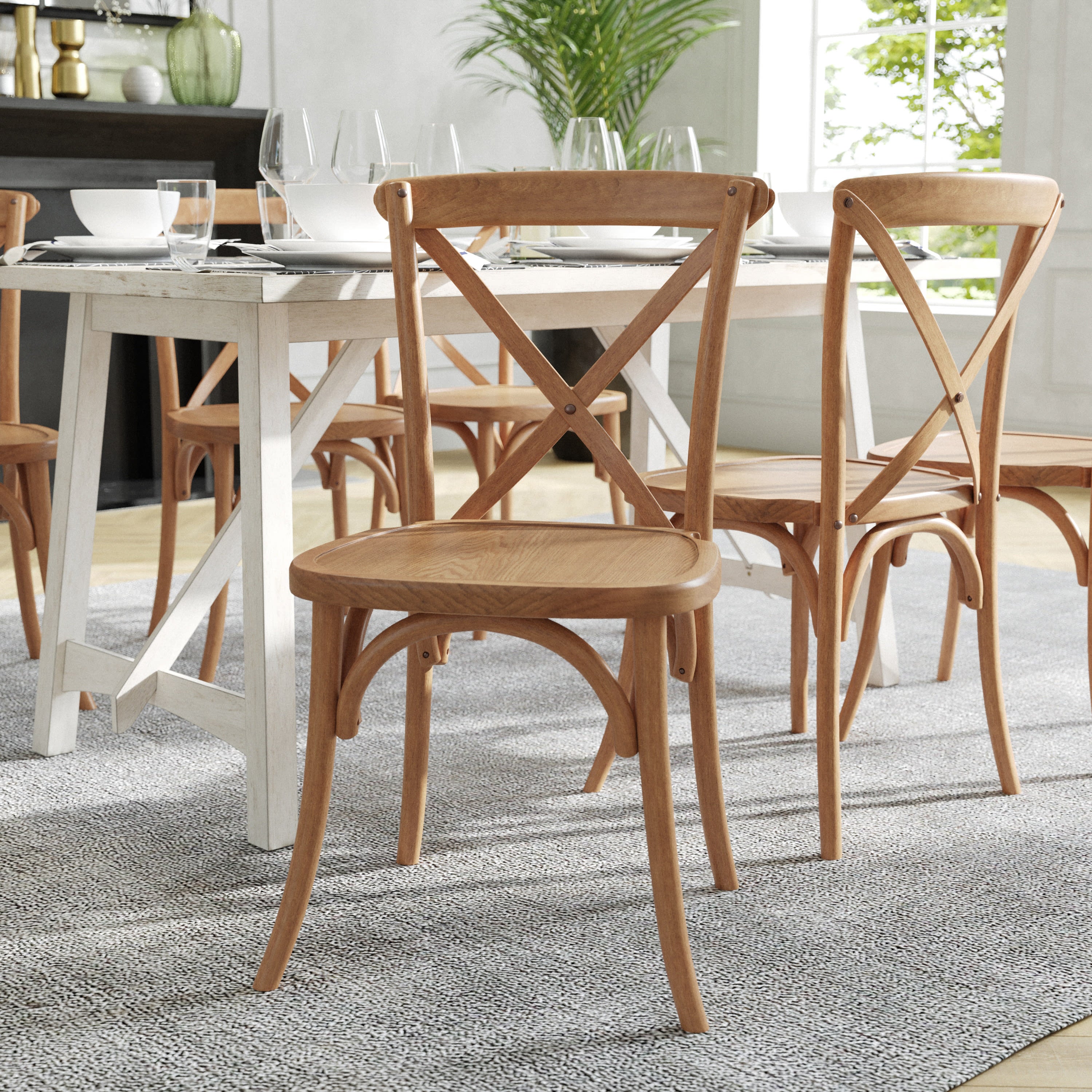 X back dining room chairs outlet