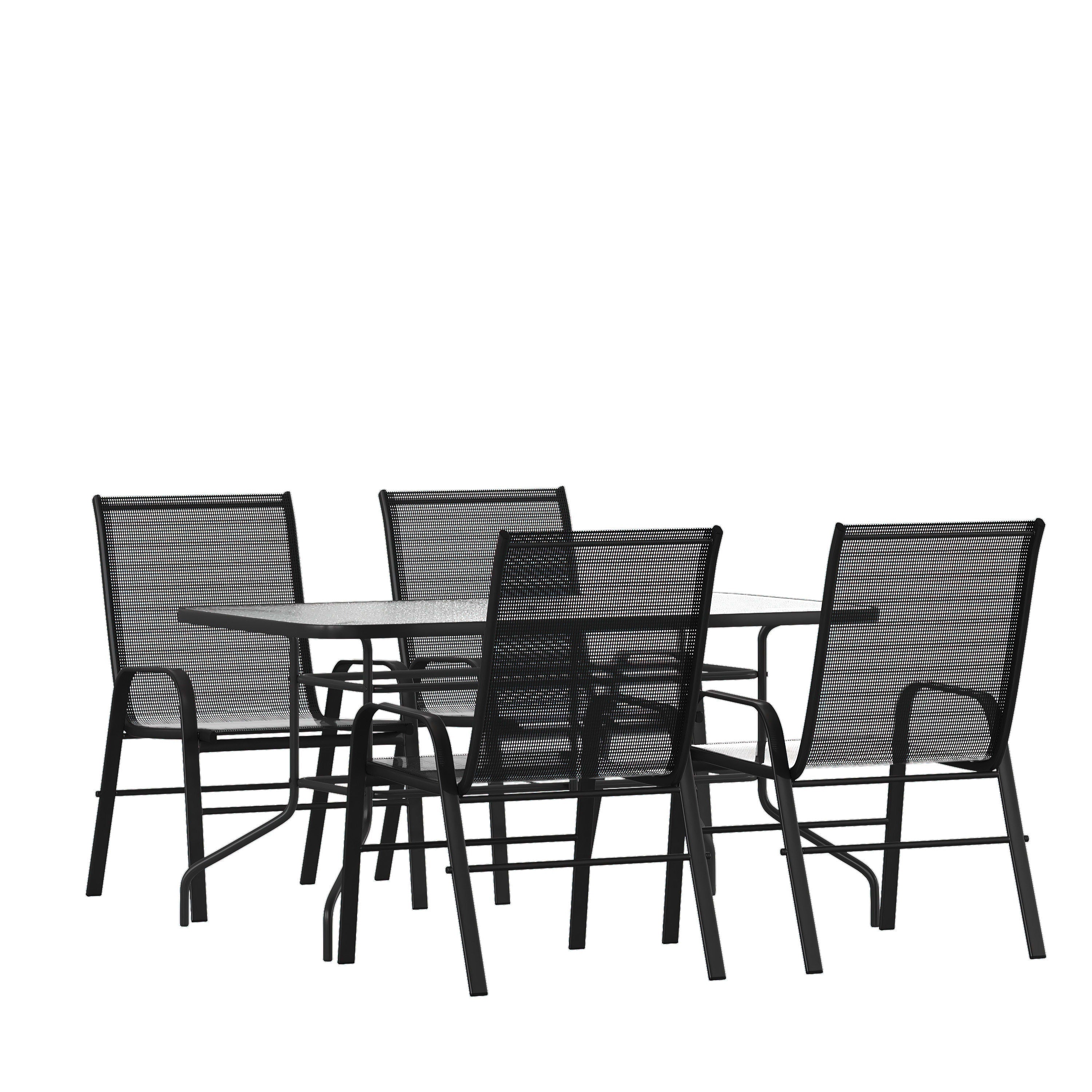 Black modern best sale patio chairs