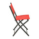 Red |#| 2 Pack Commercial Outdoor Flex Comfort Folding Chair with Metal Frame in Red