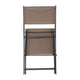 Brown |#| 2 Pack Commercial Outdoor Flex Comfort Folding Chair with Metal Frame in Brown