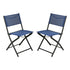 Brazos Set of 2 Commercial Grade Indoor/Outdoor Folding Chairs with Flex Comfort Material Backs and Seats and Metal Frames