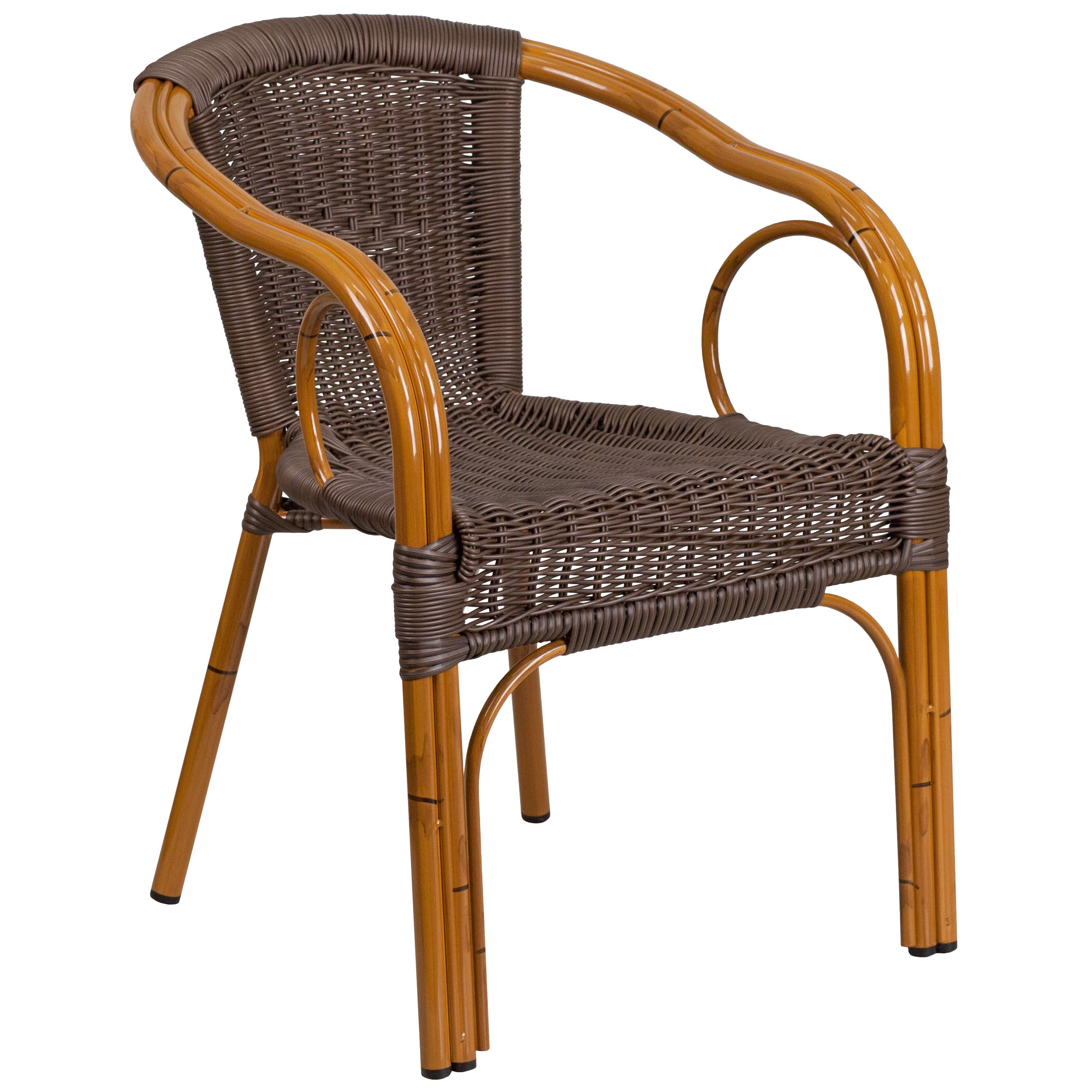 Dark brown wicker sale chair