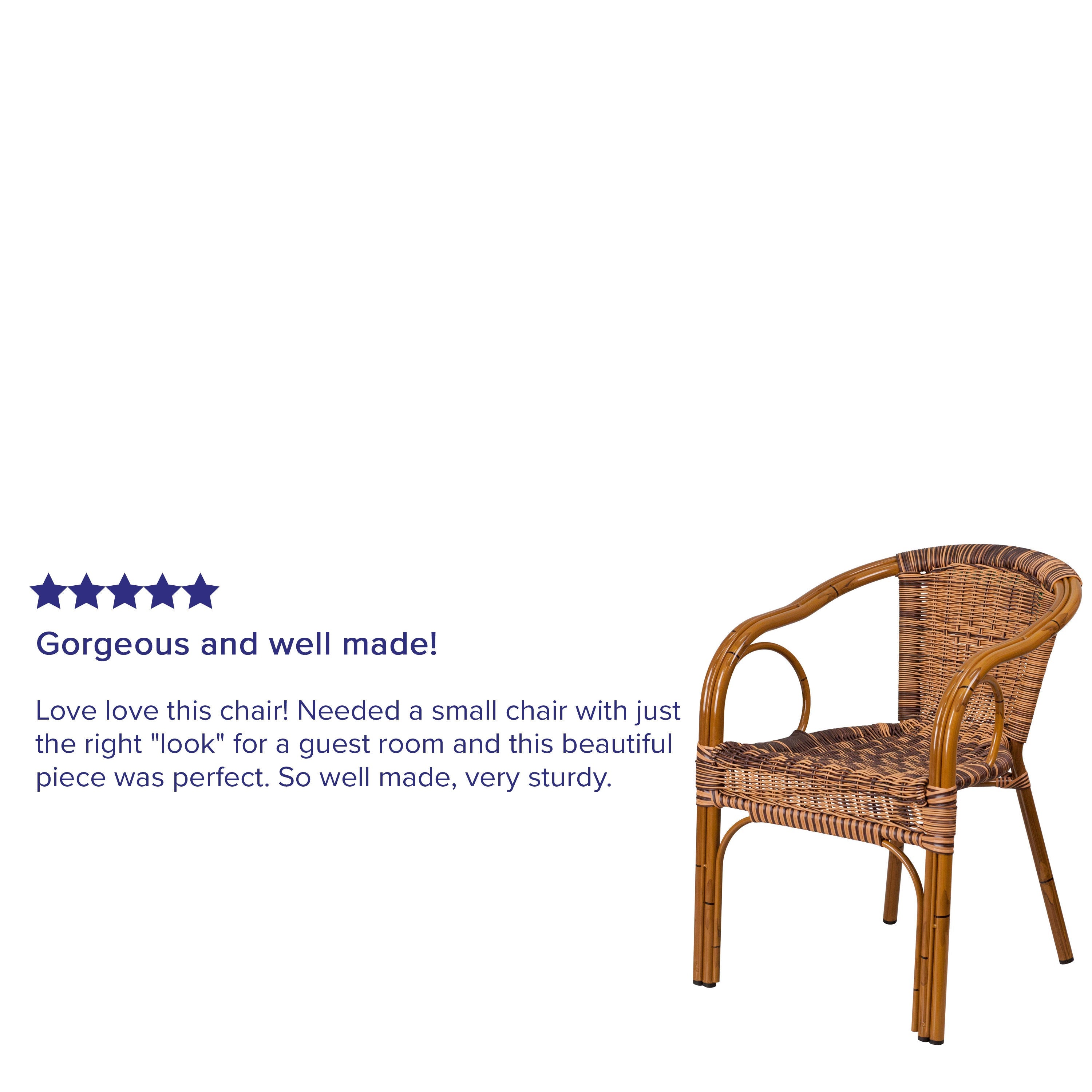Dark brown store rattan chair