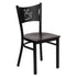 Coffee Back Metal Restaurant Chair