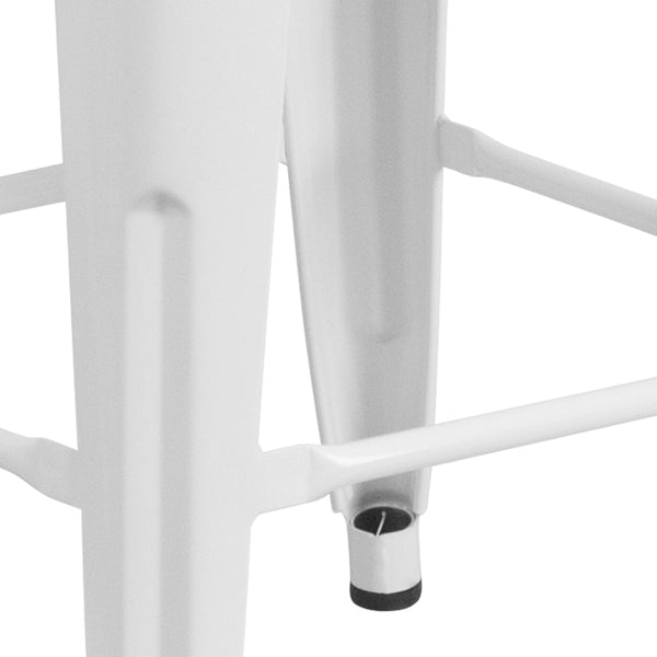 Orange |#| Commercial Grade 24inchH Backless Orange Metal Indoor-Outdoor Counter Height Stool