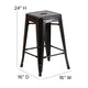 Copper |#| 24inch High Backless Copper Indoor-Outdoor Counter Height Stool