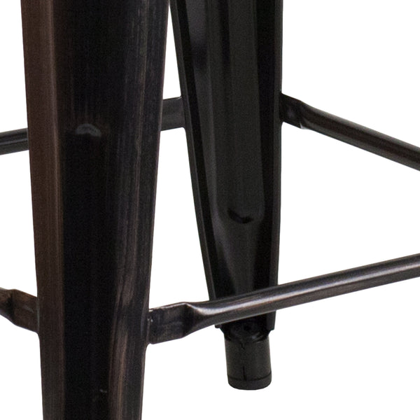 Copper |#| 24inch High Backless Copper Indoor-Outdoor Counter Height Stool
