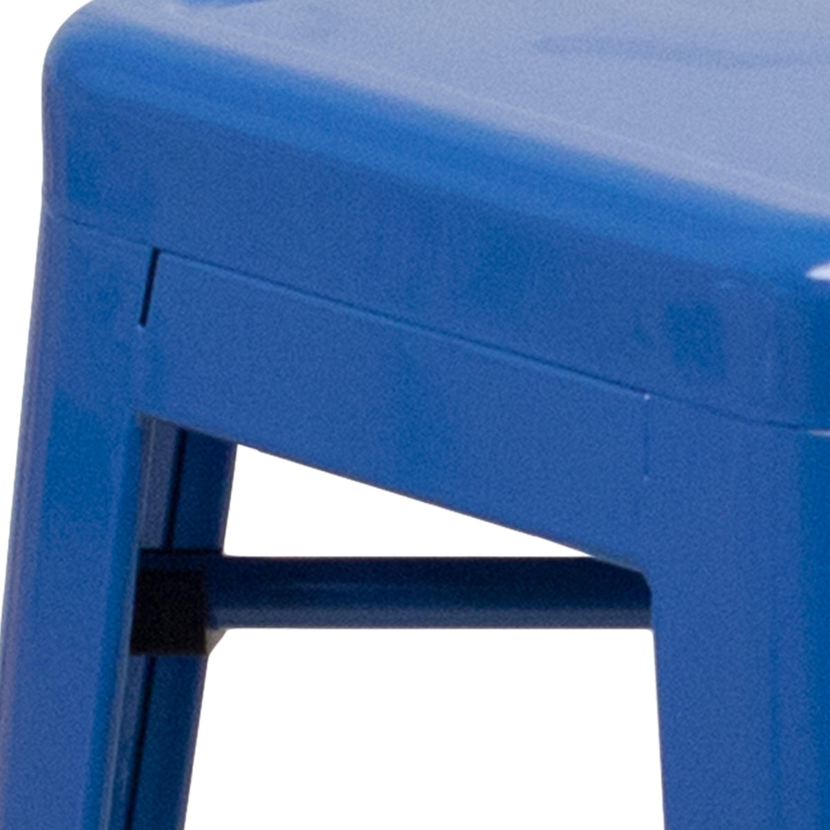 Green |#| Commercial Grade 24inchH Backless Green Metal Indoor-Outdoor Counter Height Stool