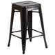 Copper |#| 24inch High Backless Copper Indoor-Outdoor Counter Height Stool