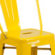 Yellow |#| 24inch High Yellow Metal Indoor-Outdoor Counter Height Stool with Back