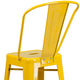 Yellow |#| 30inch High Yellow Metal Indoor-Outdoor Barstool with Back - Kitchen Furniture