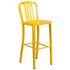 Commercial Grade 30" High Metal Indoor-Outdoor Barstool with Vertical Slat Back