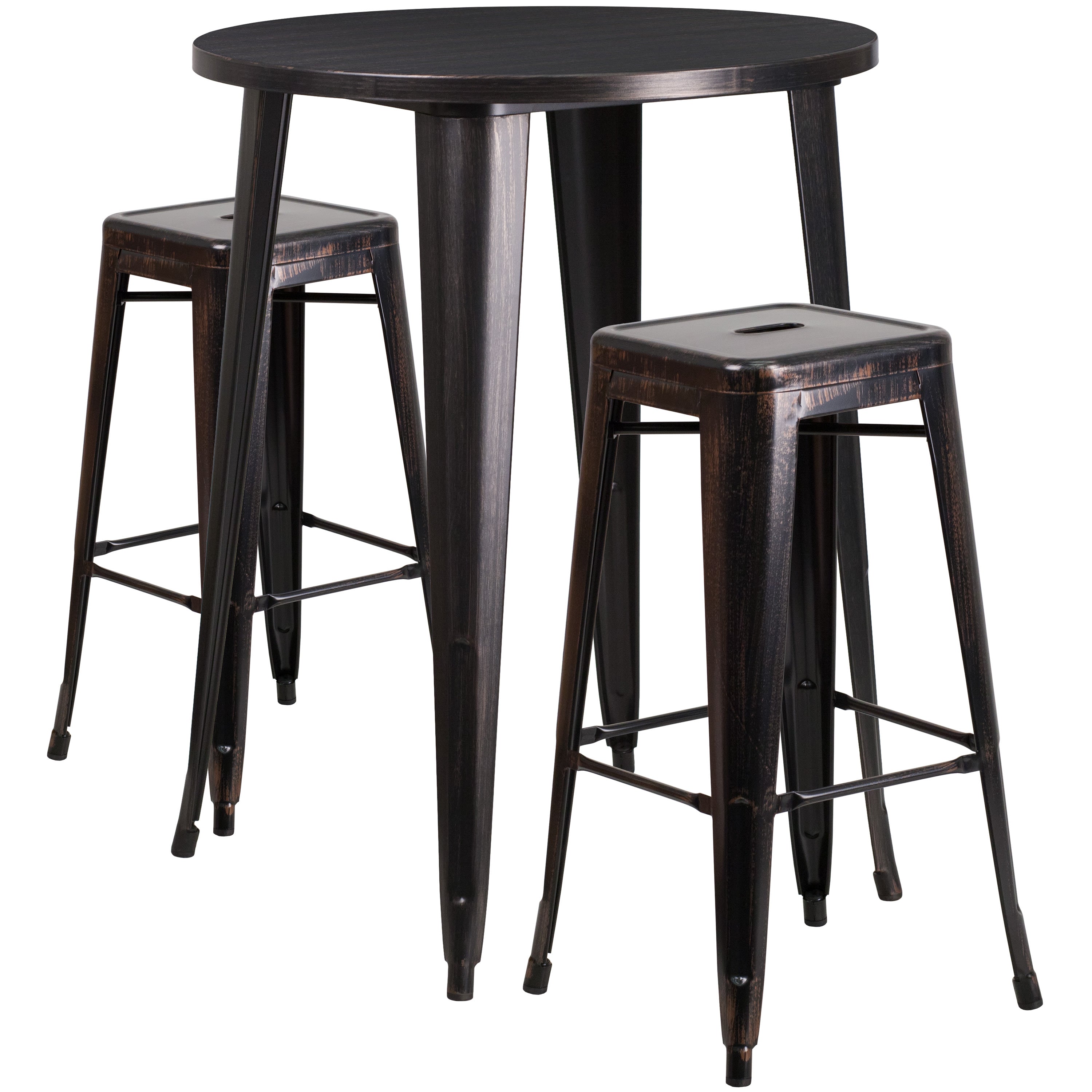 Outdoor metal best sale stool table