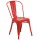 Red |#| 30inch Round Red Metal Indoor-Outdoor Table Set with 2 Cafe Chairs