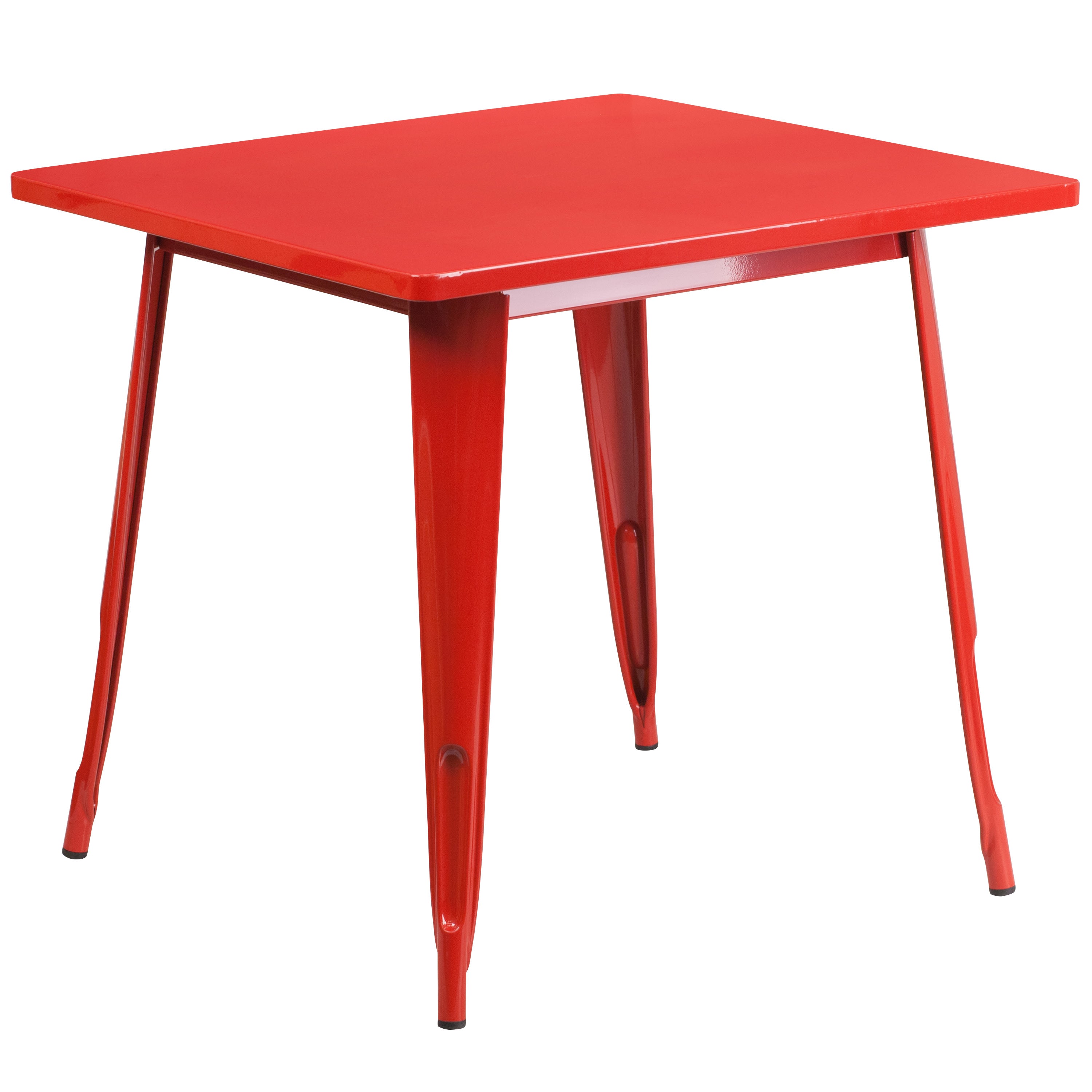 Red metal 2025 table and chairs