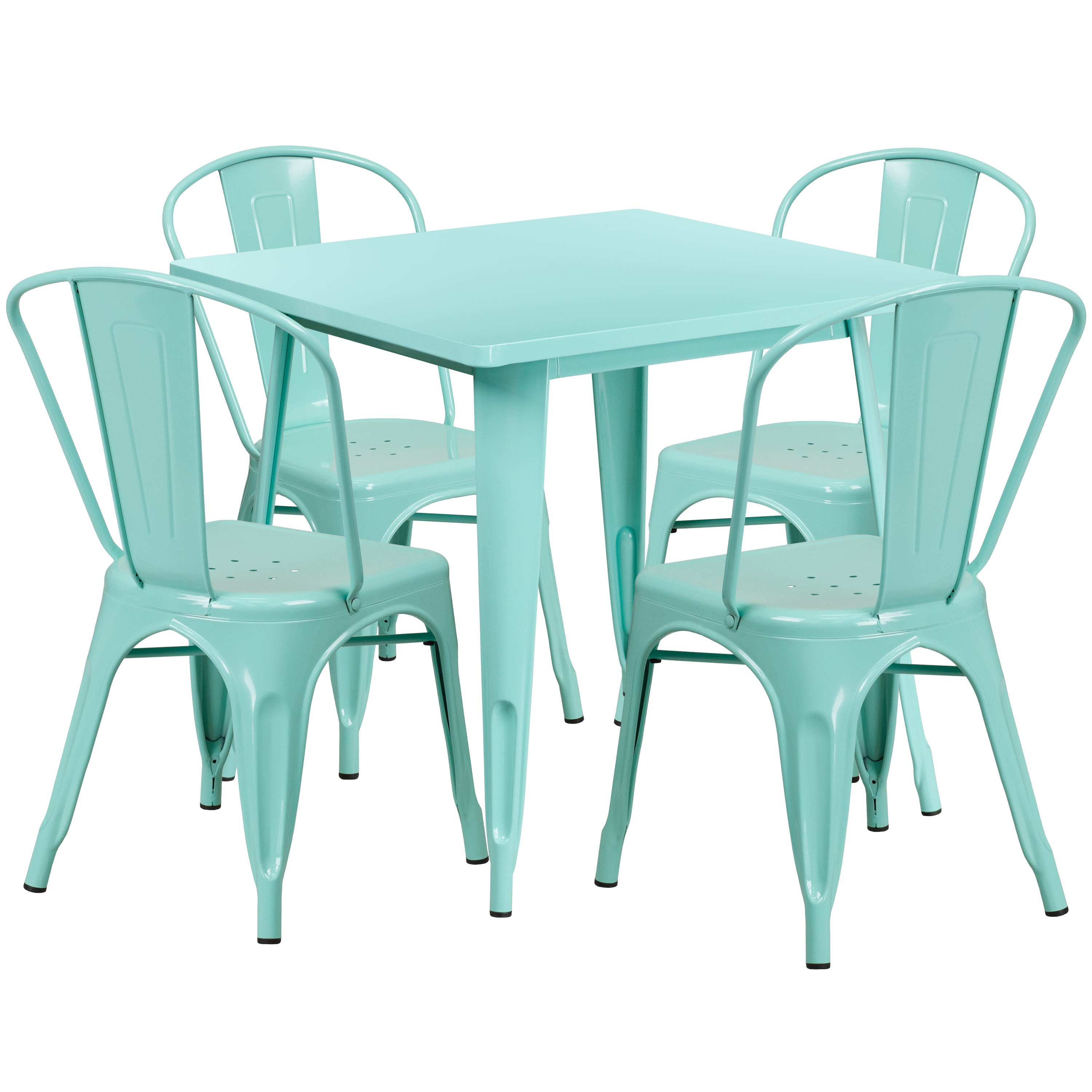 Metal table and chairs indoor best sale