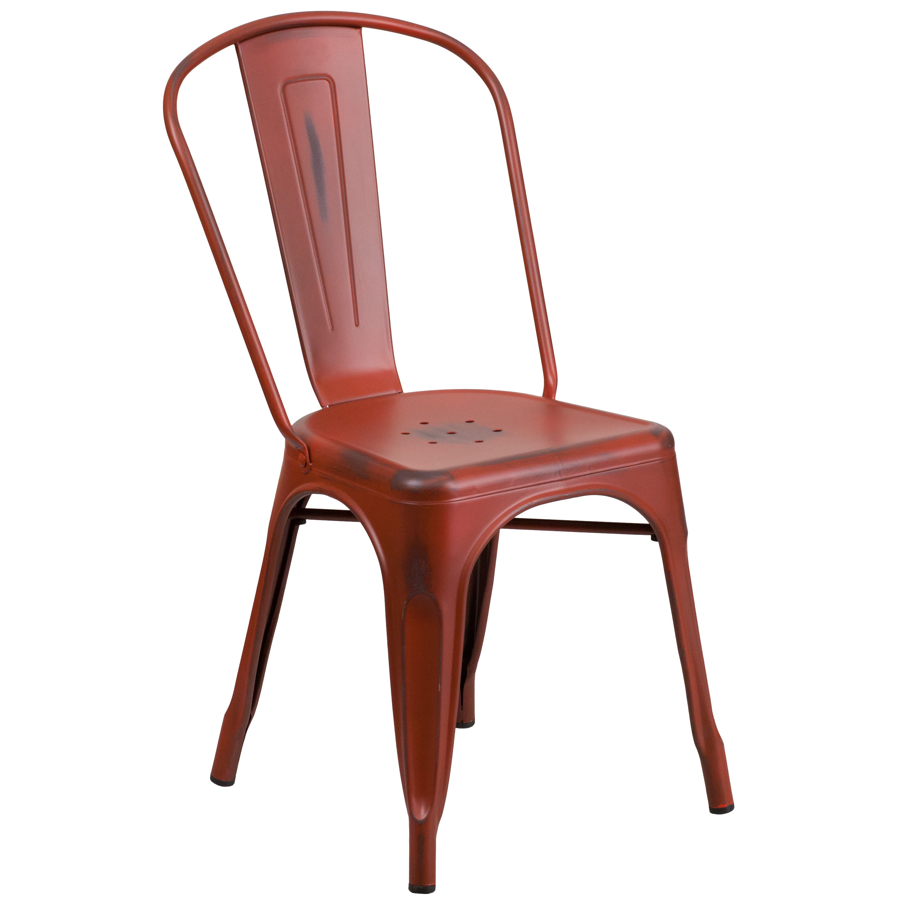 Distressed metal on sale dining chairs