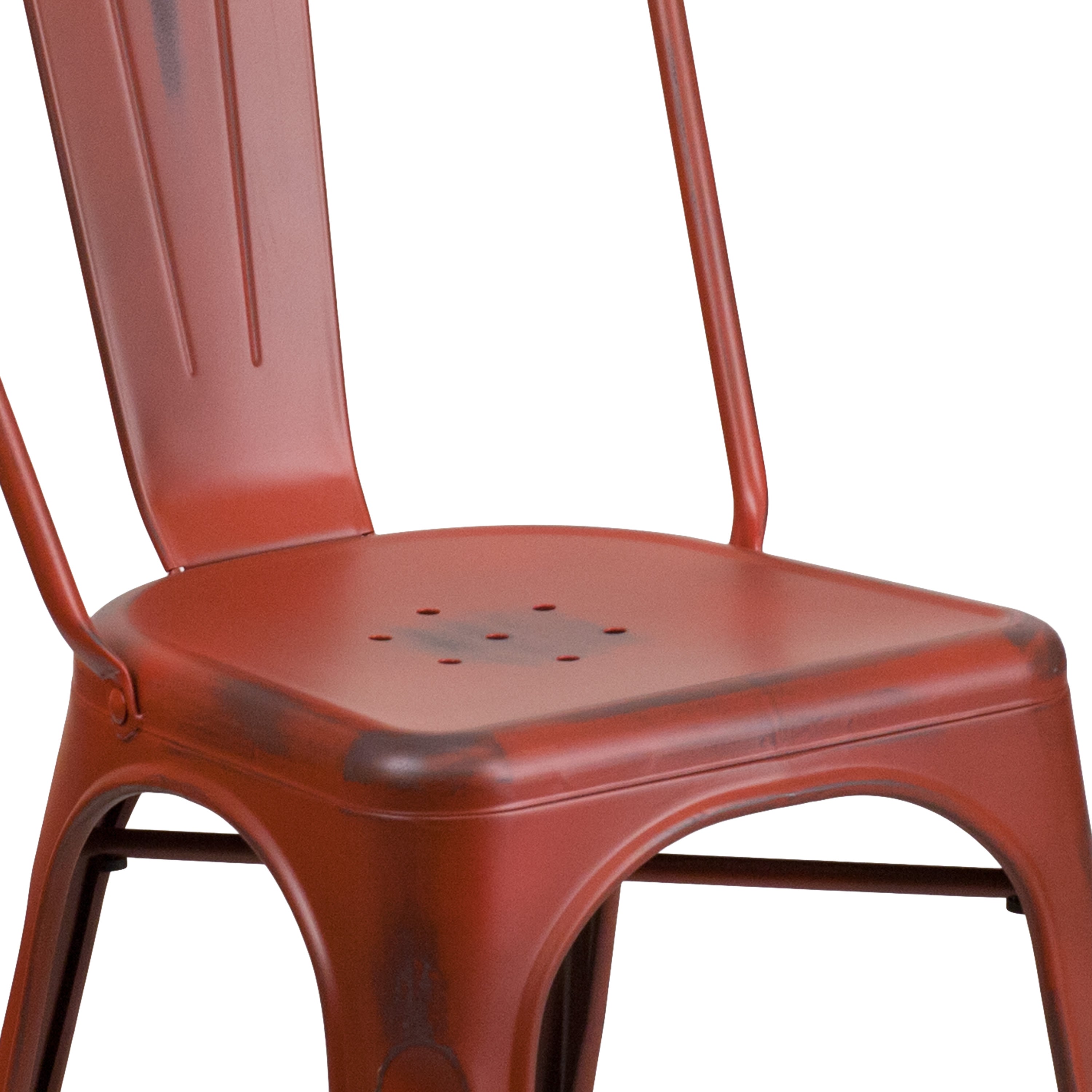 Distressed Metal Chair ET 3534 Stack Chairs 4 Less