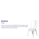 White |#| Distressed White Metal Indoor-Outdoor Stackable Chair - Kitchen Furniture