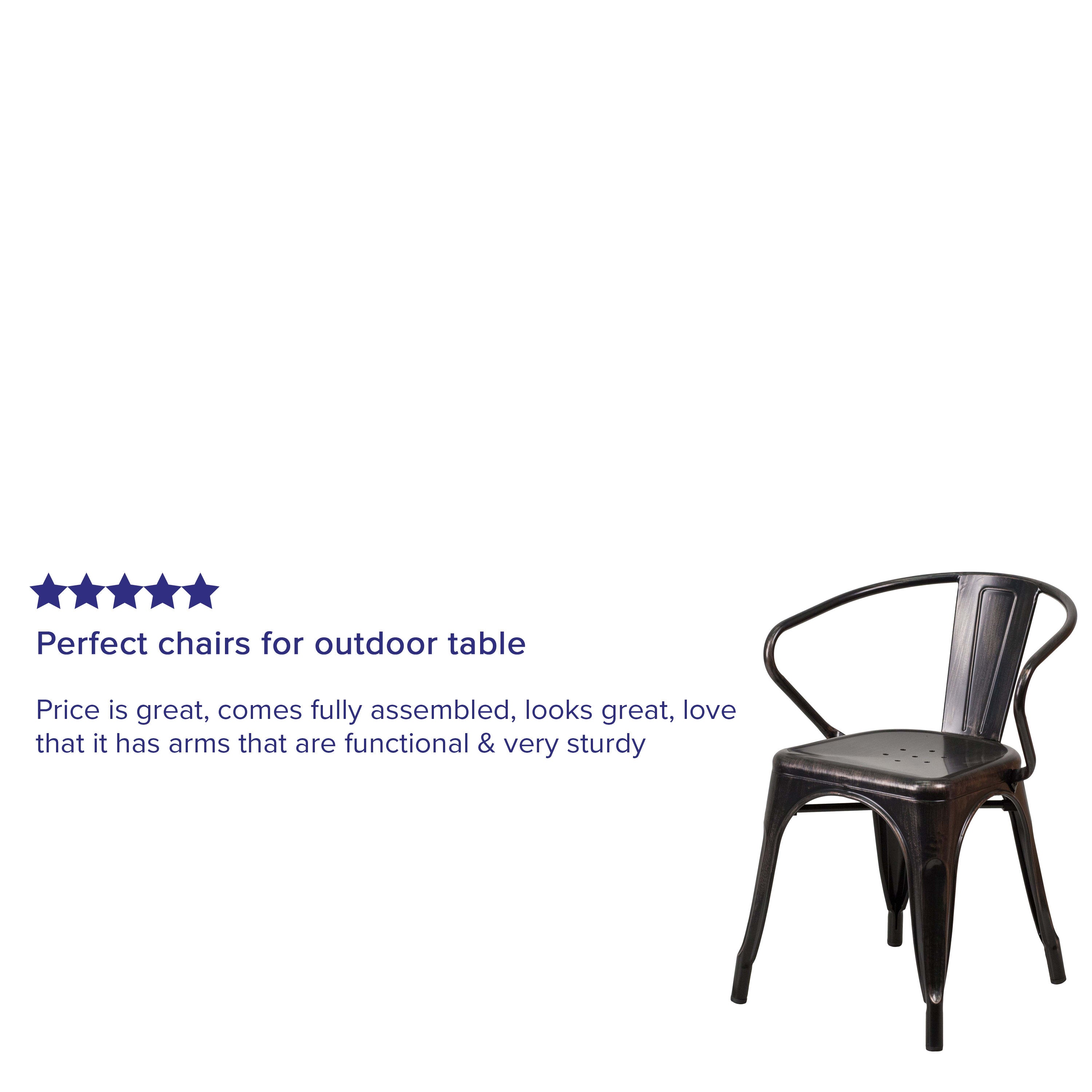 Sturdy outdoor chairs with arms 2025