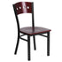 Decorative 4 Square Back Metal Restaurant Chair