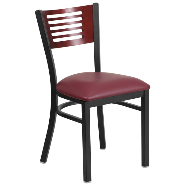 Metal Slat Back Chair BFDH-DG-6G5B- – Stack Chairs Less