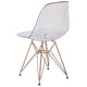 Ghost Chair with Gold Metal Base - Hospitality Seating - Accent and Side Chair