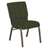 Embroidered 18.5''W Church Chair in Empire Fabric - Gold Vein Frame