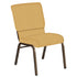 Embroidered 18.5''W Church Chair in Fiji Fabric - Gold Vein Frame