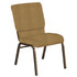 Embroidered 18.5''W Church Chair in Georgetown Fabric - Gold Vein Frame