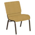 Embroidered 21''W Church Chair in Arches Fabric - Gold Vein Frame