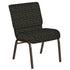 Embroidered 21''W Church Chair in Empire Fabric - Gold Vein Frame