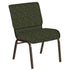 Embroidered 21''W Church Chair in Empire Fabric - Gold Vein Frame