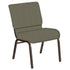 Embroidered 21''W Church Chair in Mainframe Fabric - Gold Vein Frame