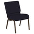 Embroidered 21''W Church Chair in Mainframe Fabric - Gold Vein Frame