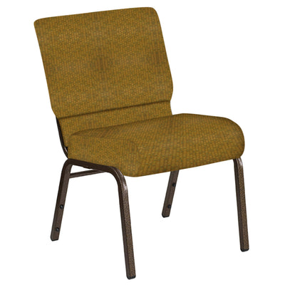 Embroidered 21''W Church Chair in Optik Fabric - Gold Vein Frame