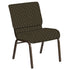 Embroidered 21''W Church Chair in Optik Fabric - Gold Vein Frame