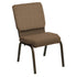 Embroidered HERCULES Series 18.5''W Church Chair in Bedford Fabric - Gold Vein Frame